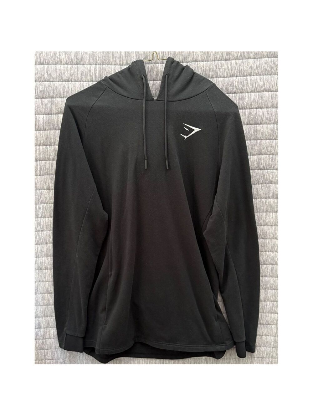 Gymshark Black Pullover Hoodie Sweatshirt Men's Medium Workout Crossfit Pockets